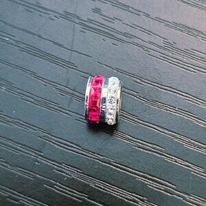 Pandora charm silver and red